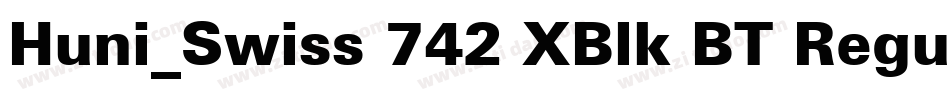 Huni_Swiss 742 XBlk BT Regular字体转换